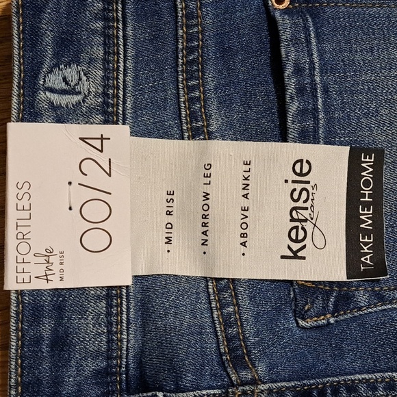 Kensie Effortless Ankle Mid Rise Narrow Leg Jeans. Size 00/24 NWT - Picture 7 of 9